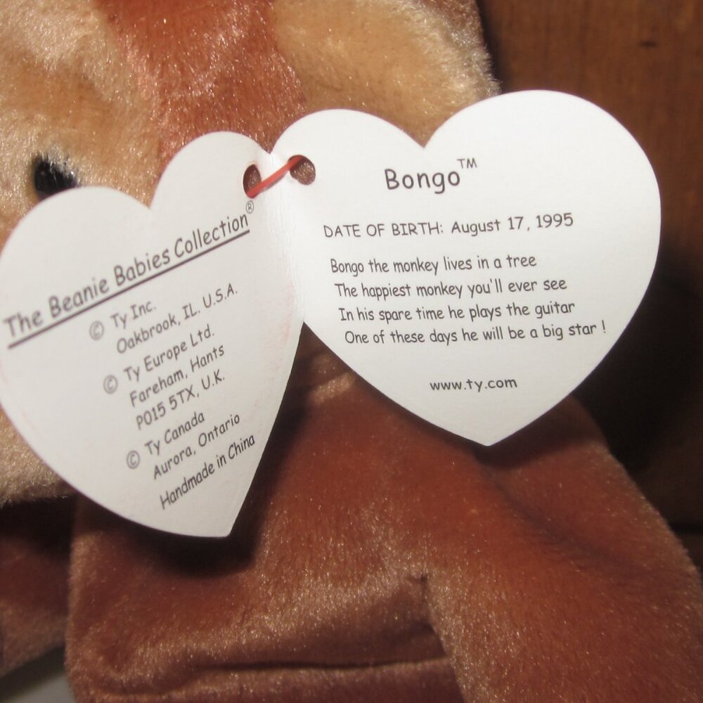 Vintage Beanie Babies Monkey Congo Bongo Bundle - Picture 4 of 5